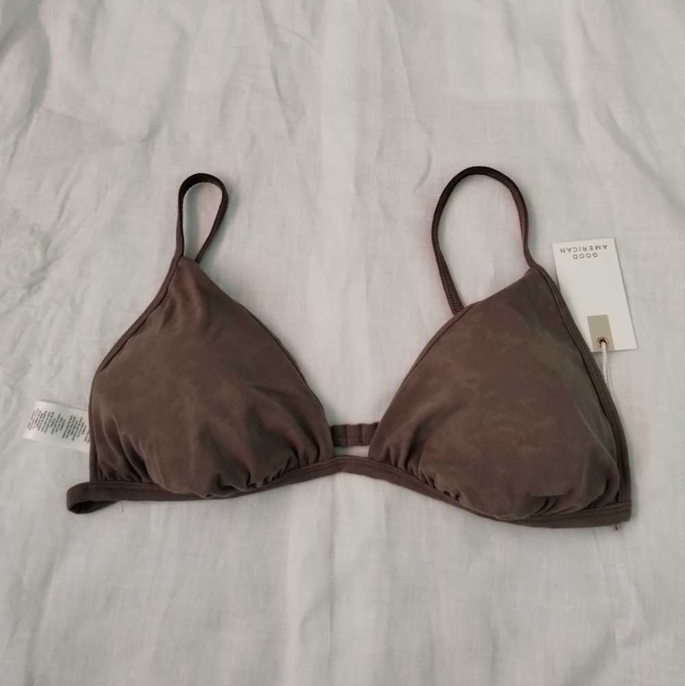 Good American Perfect Fit Suede Bikini Top Women's XXL - Picture 3 of 3
